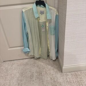 Colorblock Button Down Rails Shirt